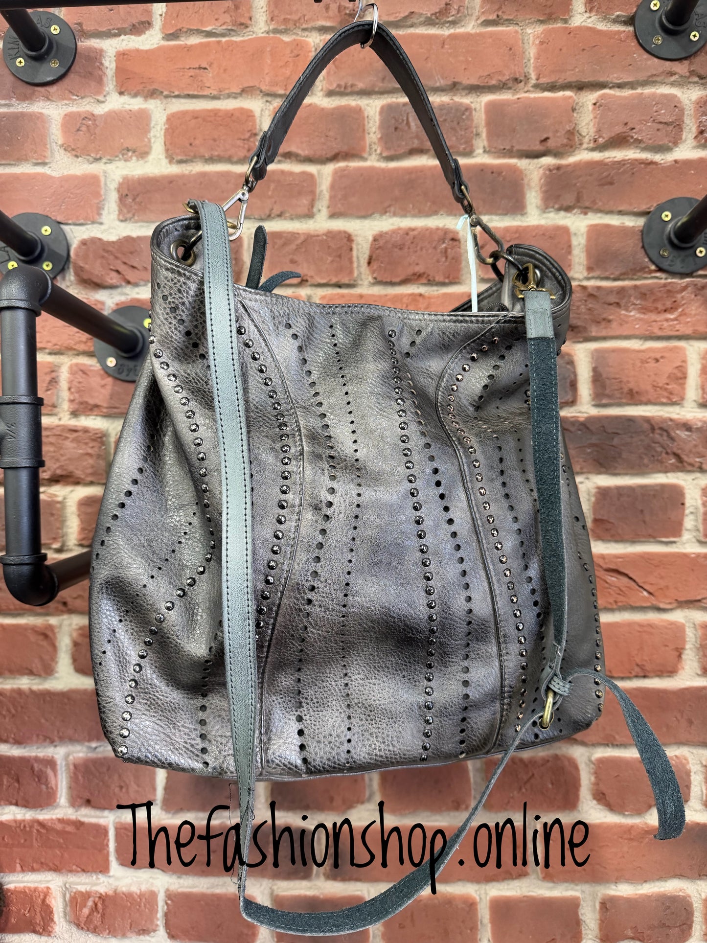 Sarah Tempest black studded vintage bag