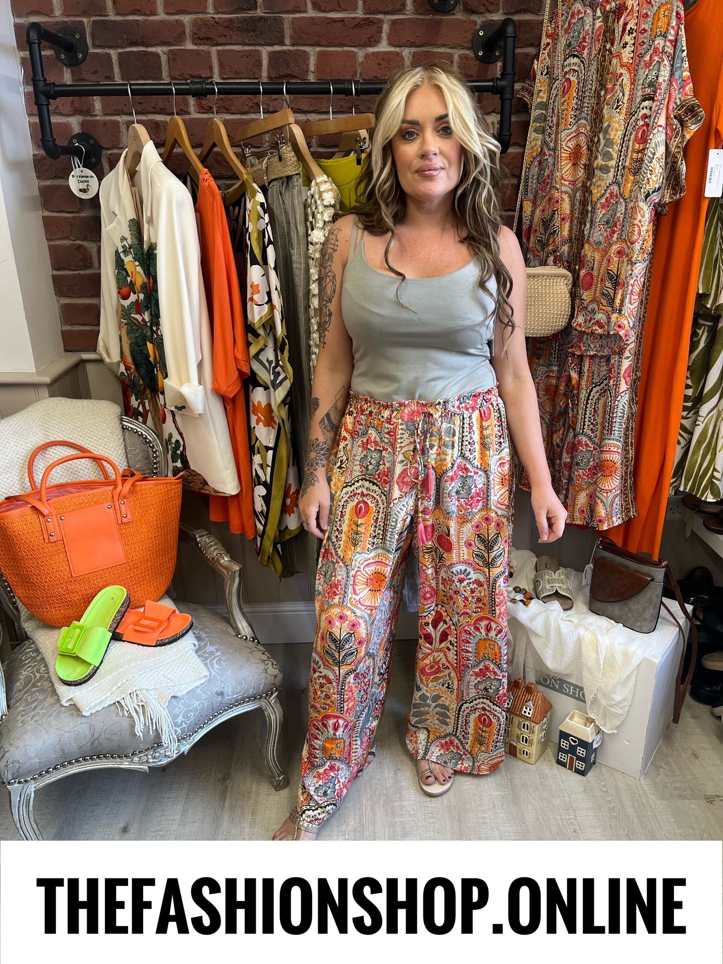 Claudia boho printed trousers sizes 12-14, 16 and 18