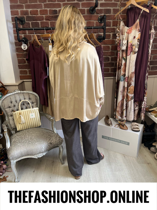 Remi gold sateen blouse 12-18
