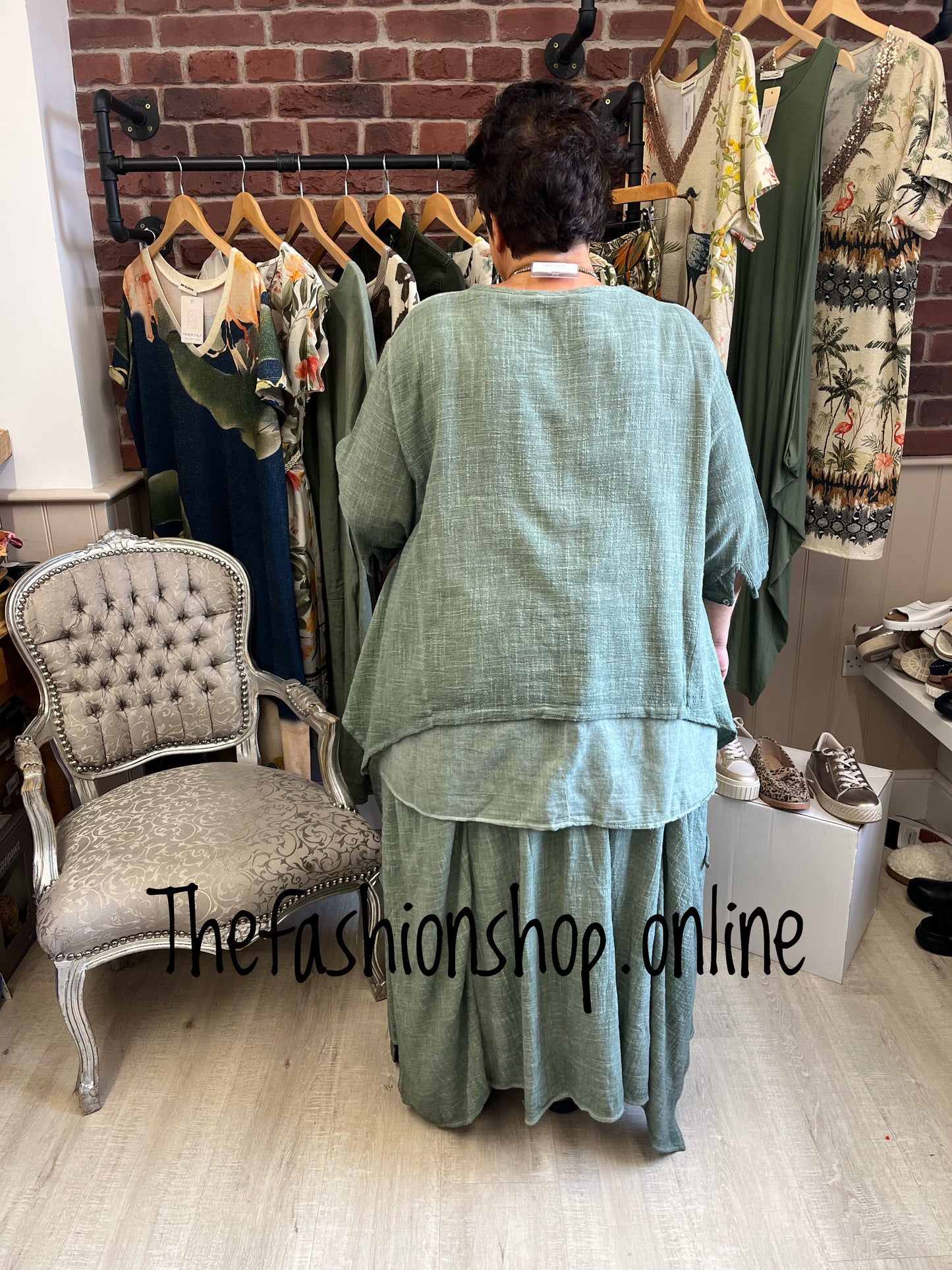 Premium khaki chic skirt co-ord 14-24