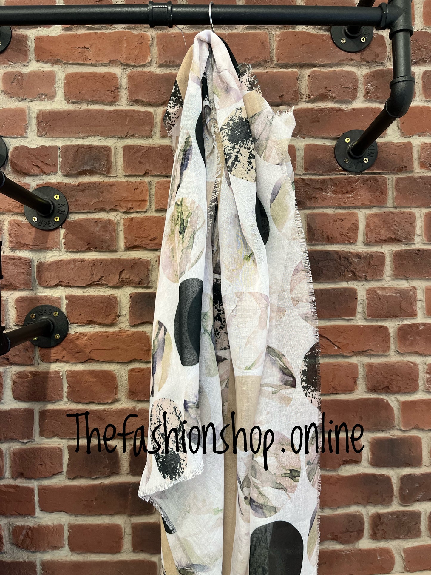 Sarah Tempest sage subtle circles scarf