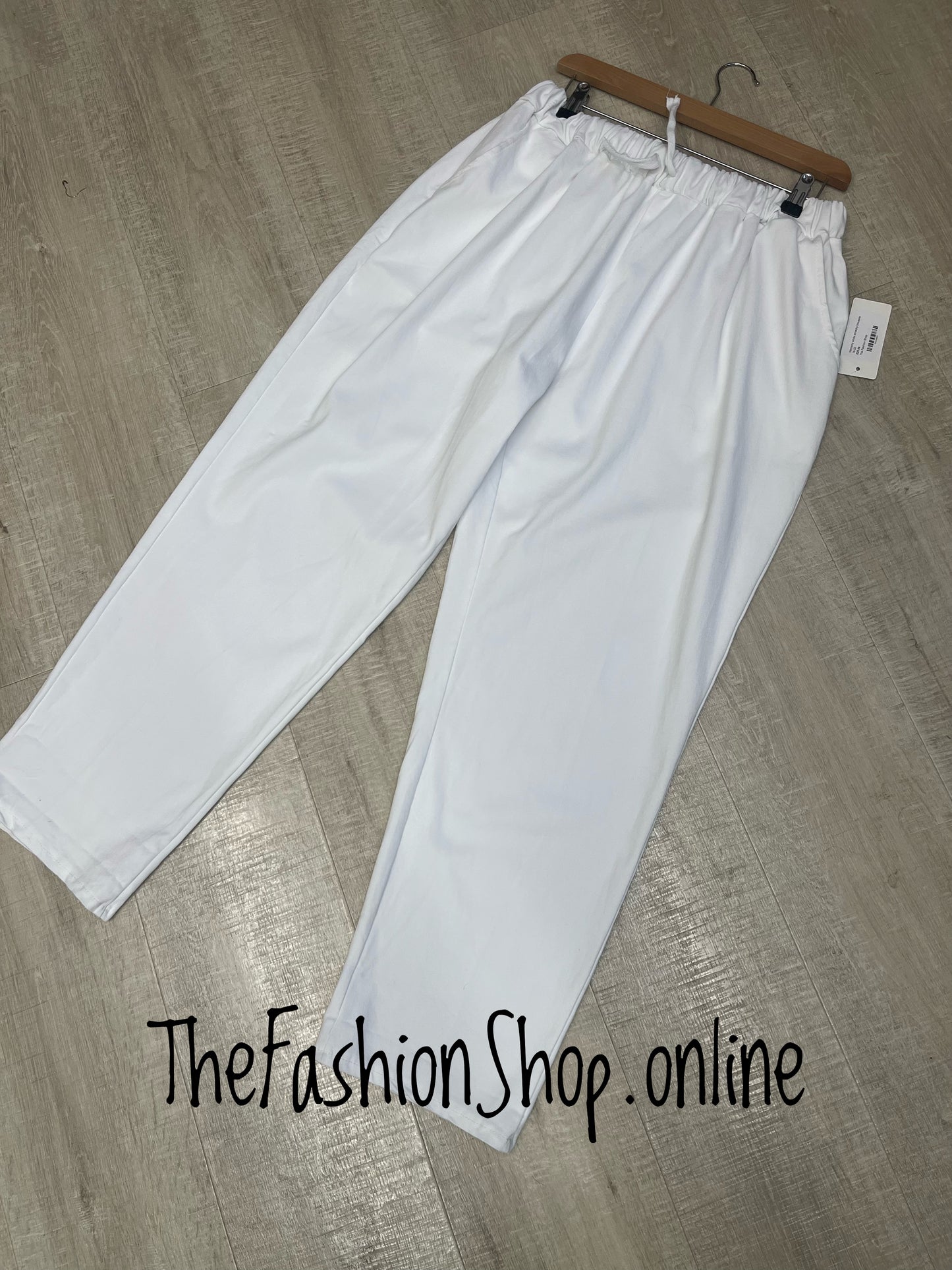 Harmony white stretchy trousers 16-24