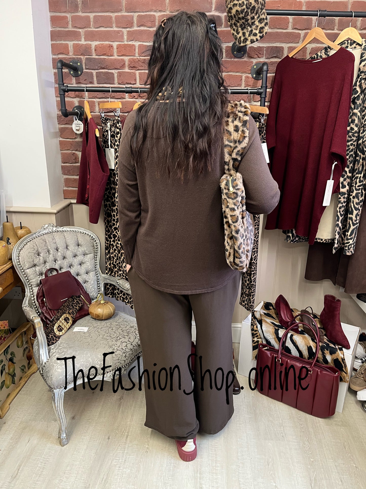 Emily brown wool mix jumper 10-16