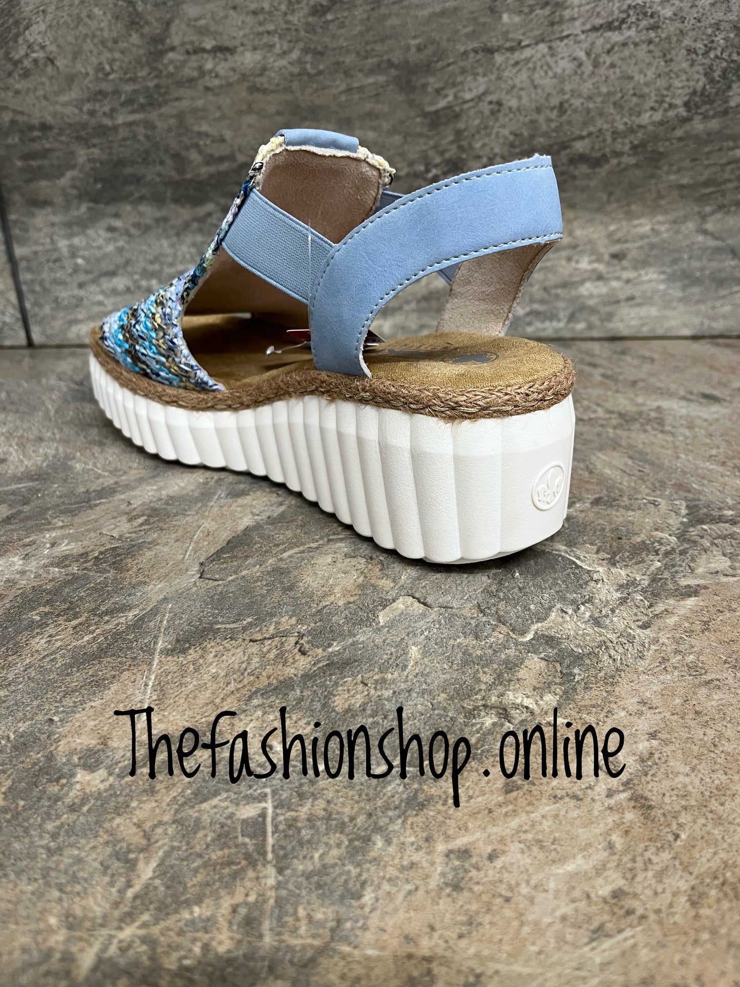 Rieker multi blue wedge sandals sizes 4-9 (37-43)