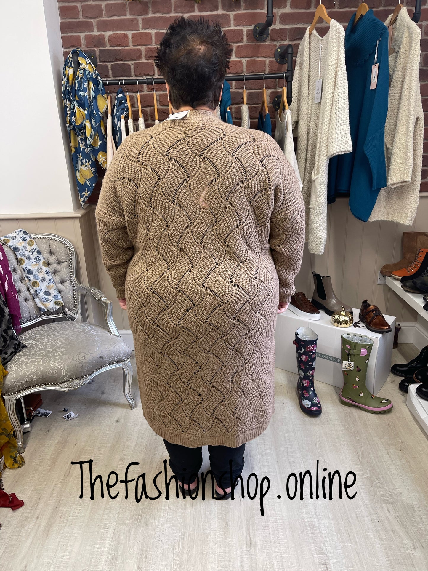 Camel longline cardigan 16 -26