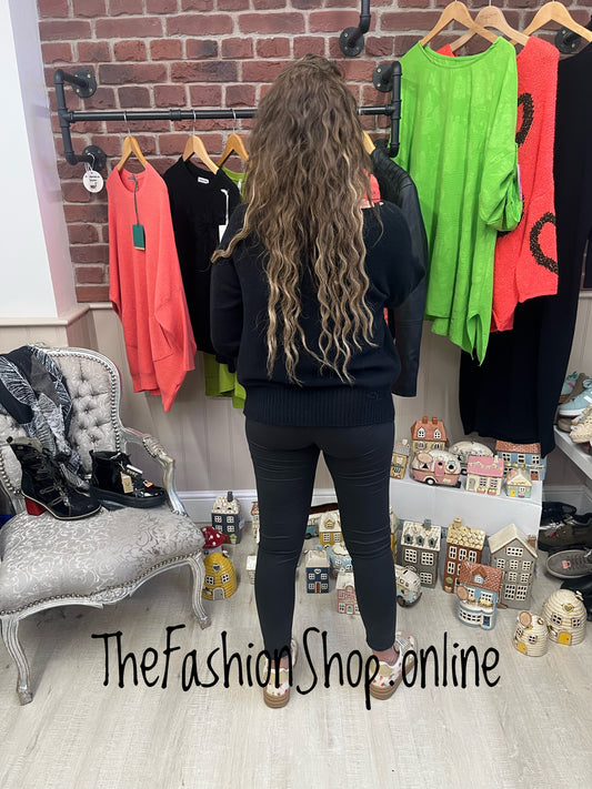 Jess black twin pocket jumper 8-14