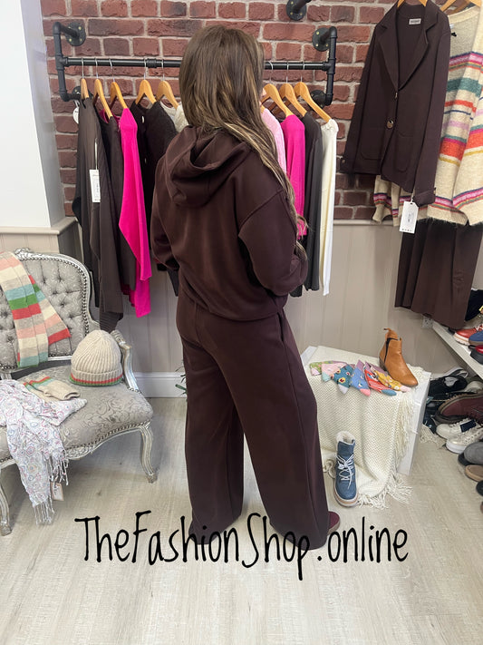Zena Chocolate Brown Hoodie Top 8-14
