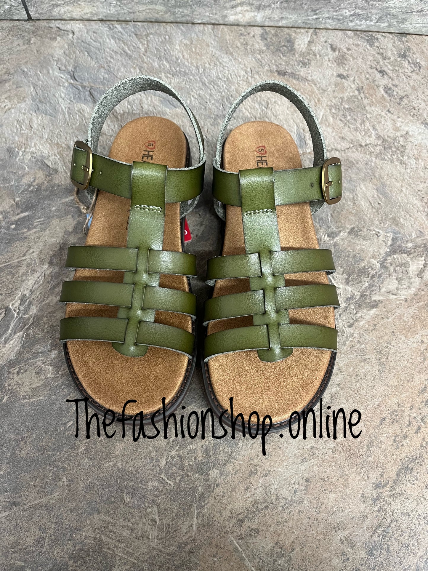 Heavenly Feet forest Saltwater sandals sizes 4-8 (37-41)