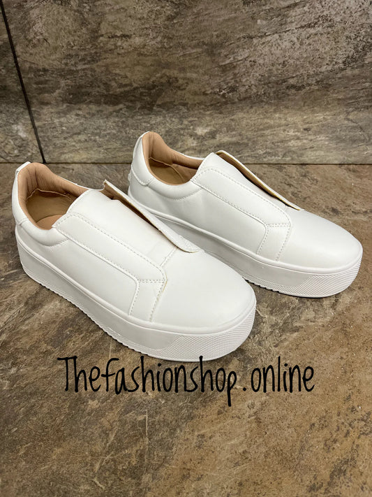 Ella Riva white slip on trainers sizes 4-8 (37-41)
