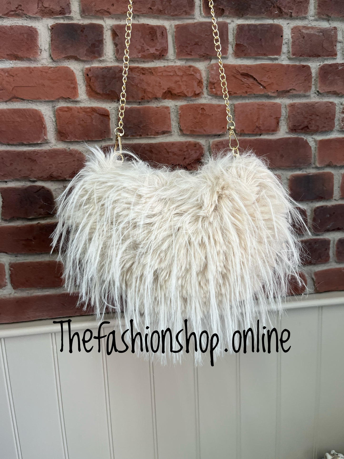 Cream Freya Fur Handbag