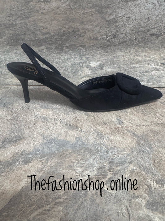 Alexa black sling back shoe sizes 3-8 (36-41)