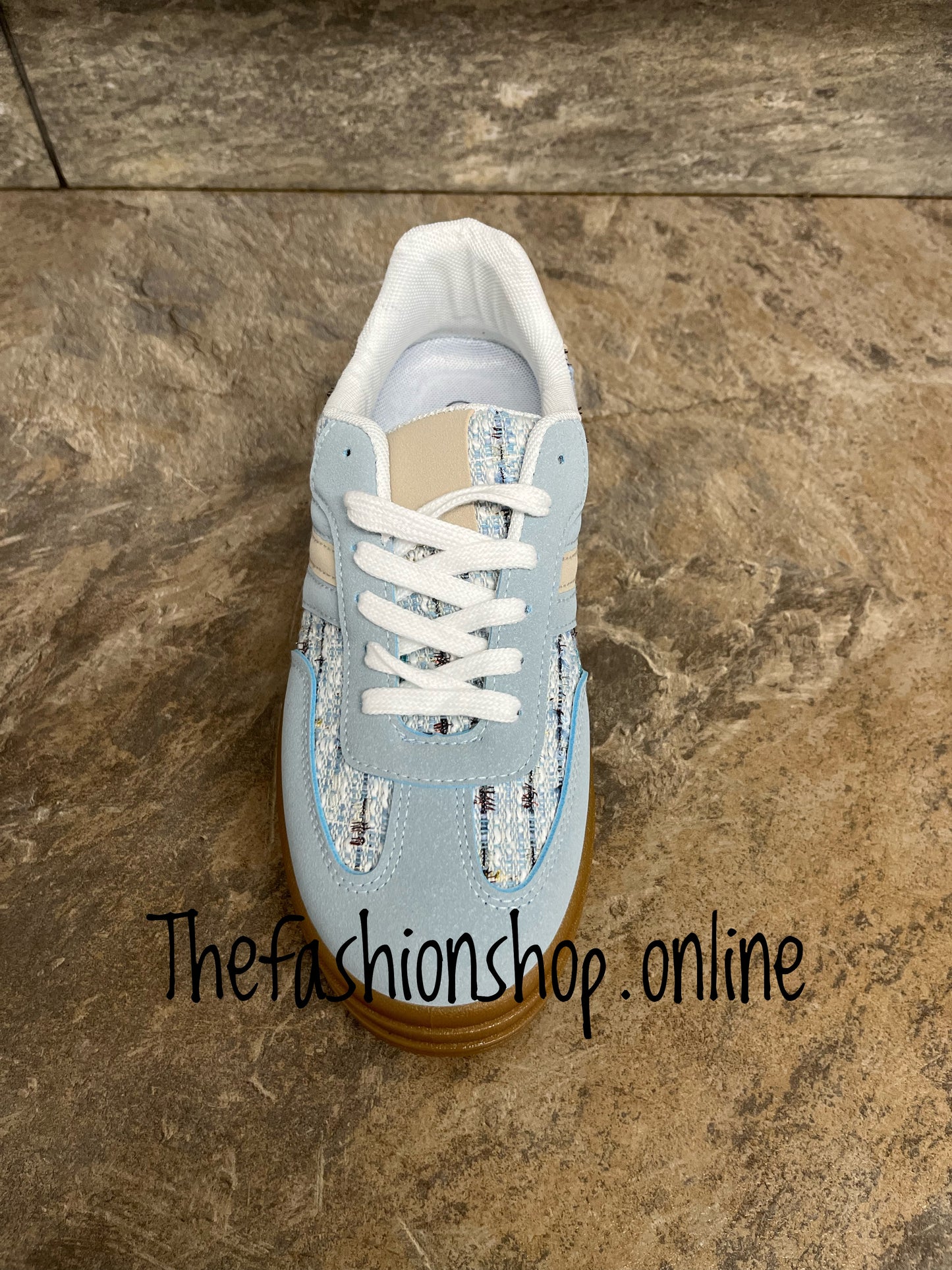 Blue boucle flecked trainers sizes 3-8 (36-41)
