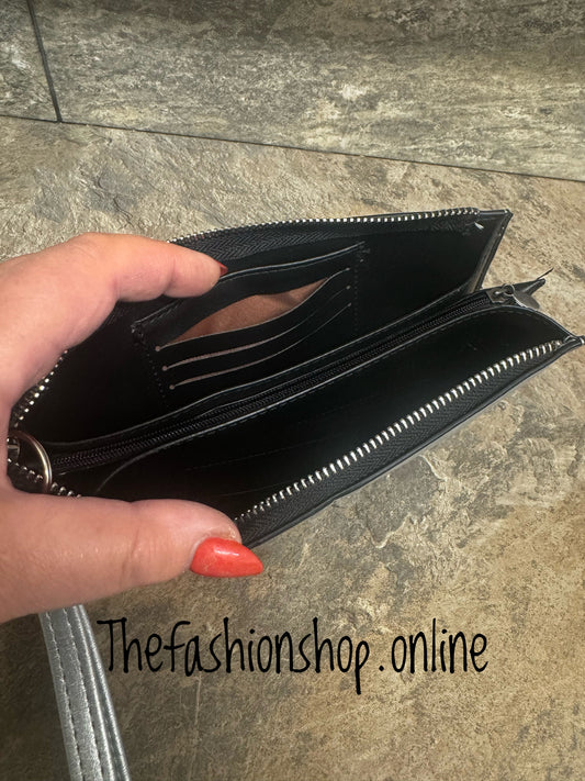 Light Blue small clutch bag with wrist strap