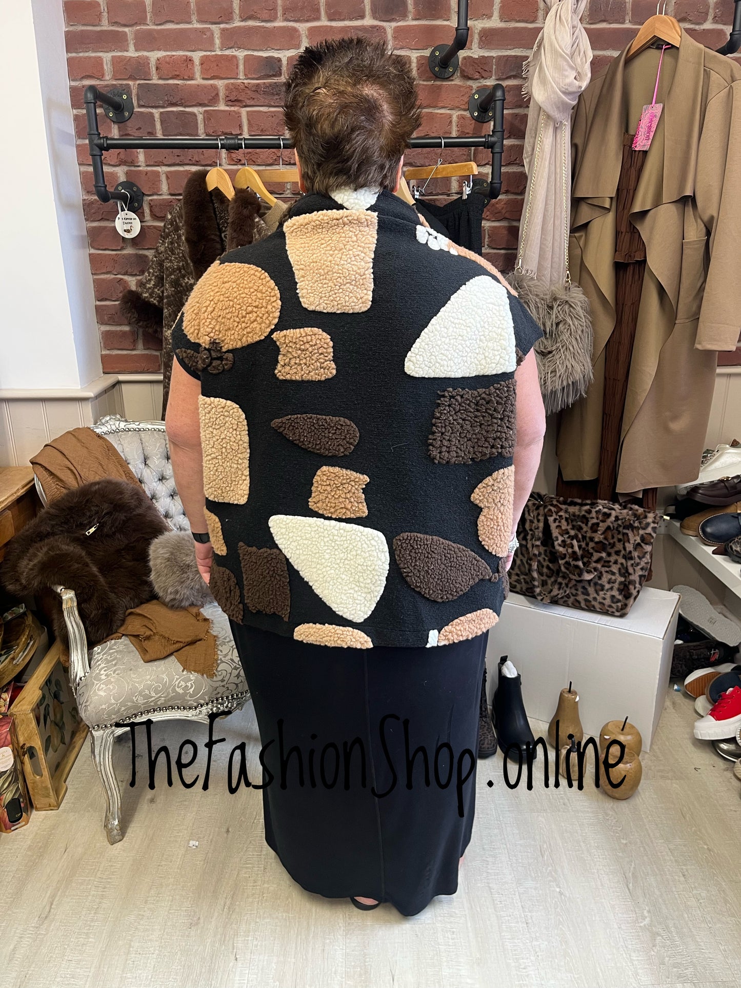 Jenny Waistcoat/ Gilet in Brown, Camel, Black, Cream 18-24