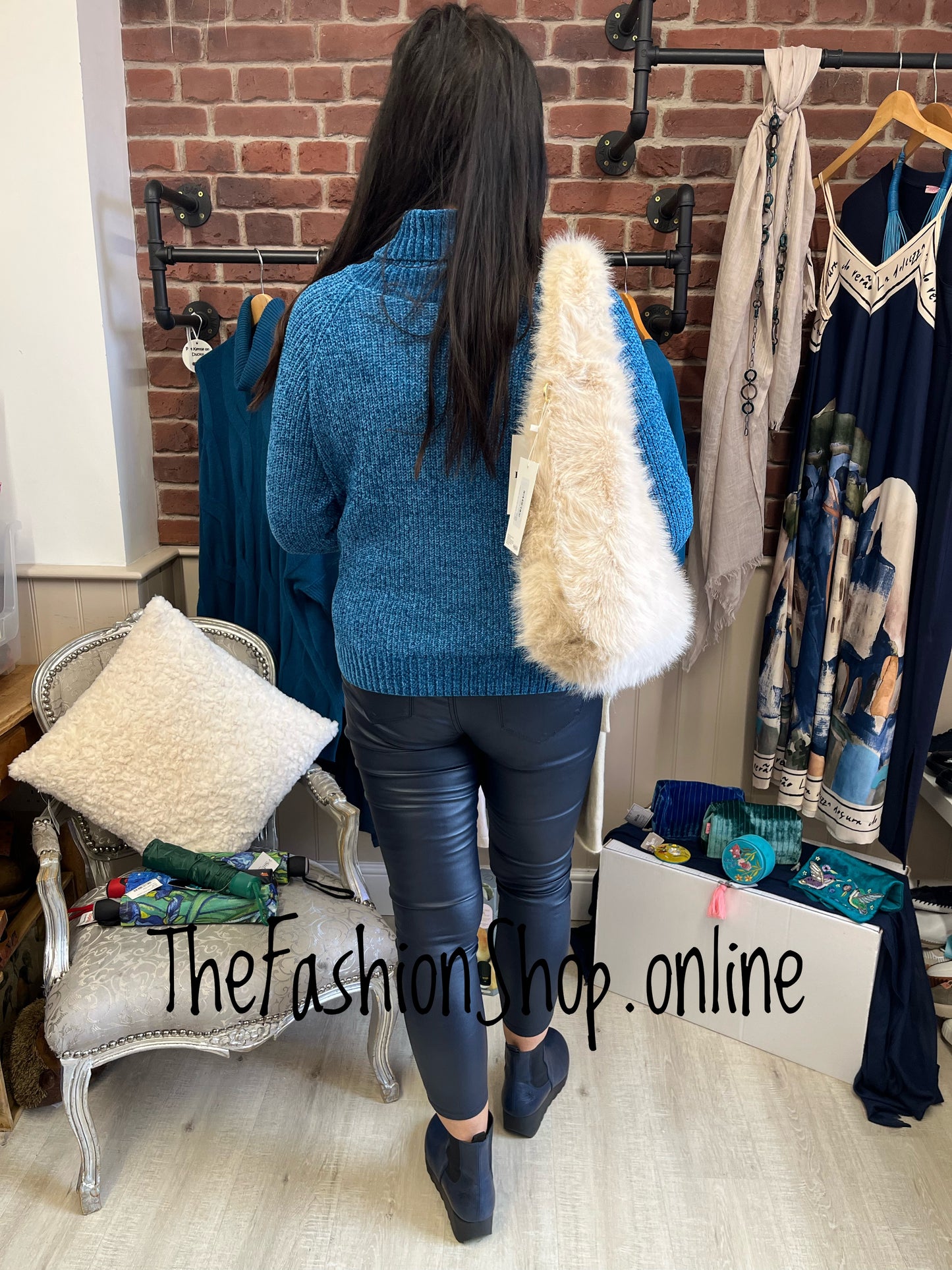 Liv teal chenille jumper 8-14