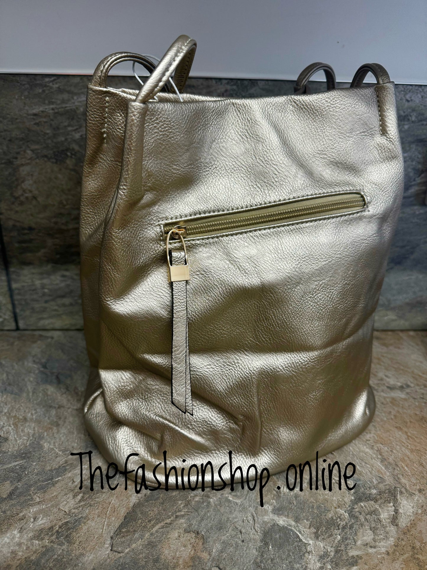 Gold spaghetti bag