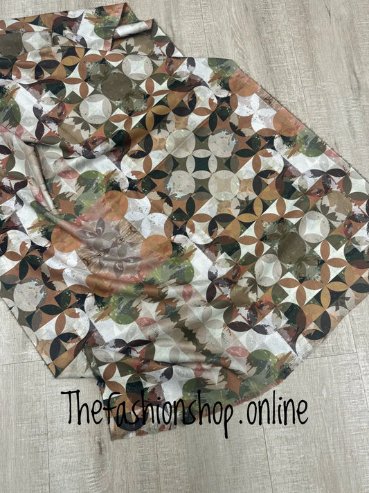 Sarah Tempest nature print scarf