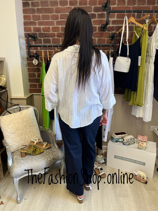 Sally white cotton shirt 12-18