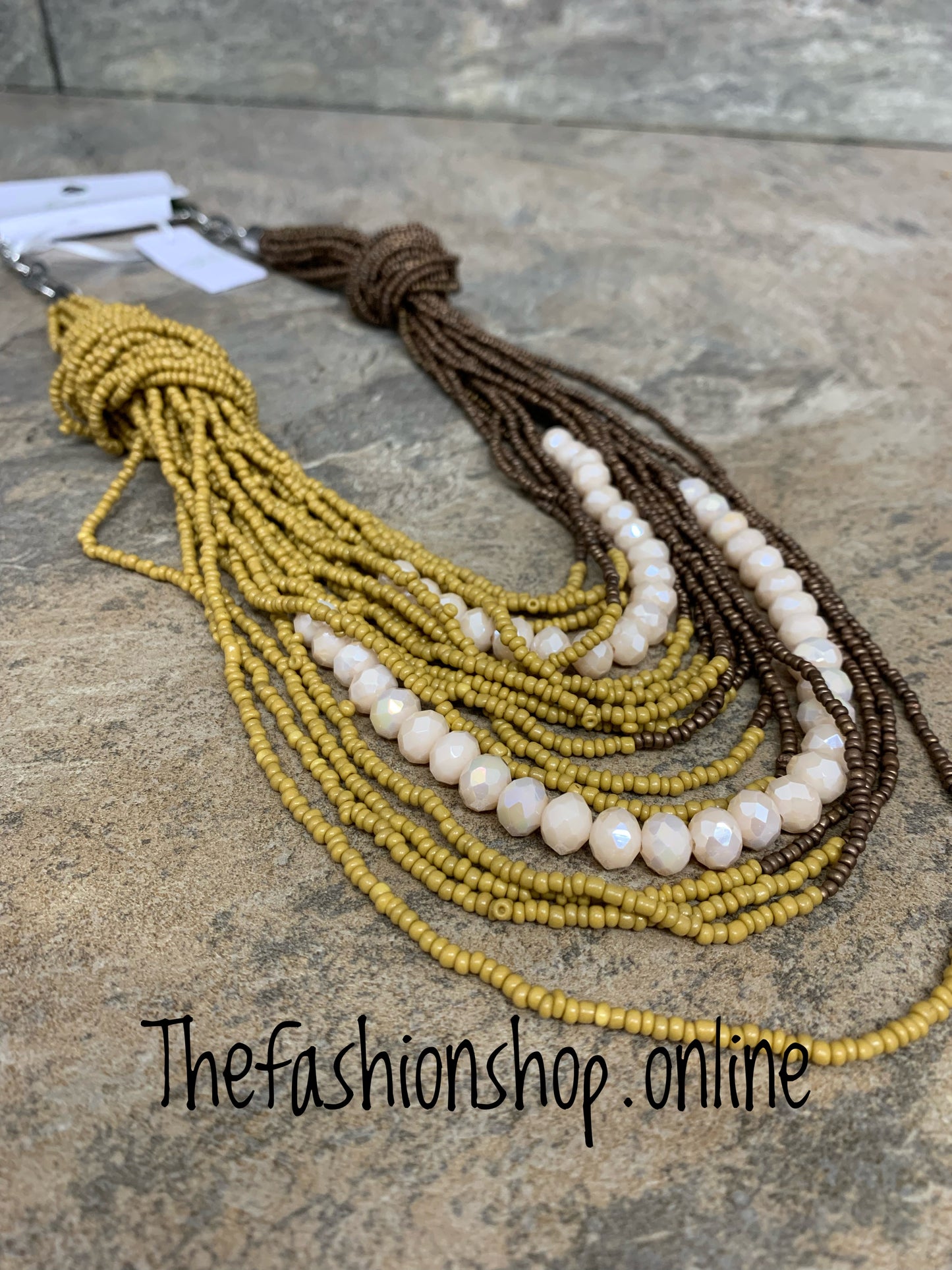 Sarah Tempest brown multistrand necklace