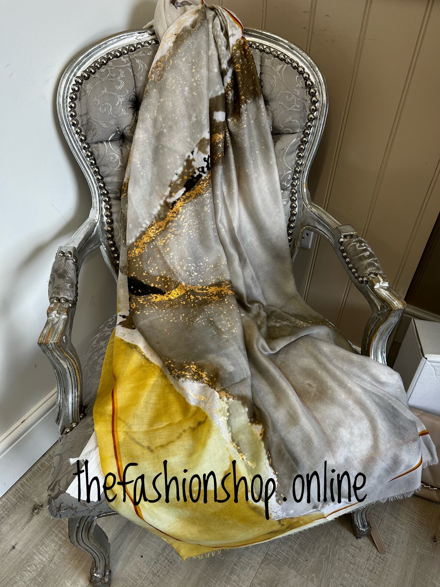 Neutral marble scarf