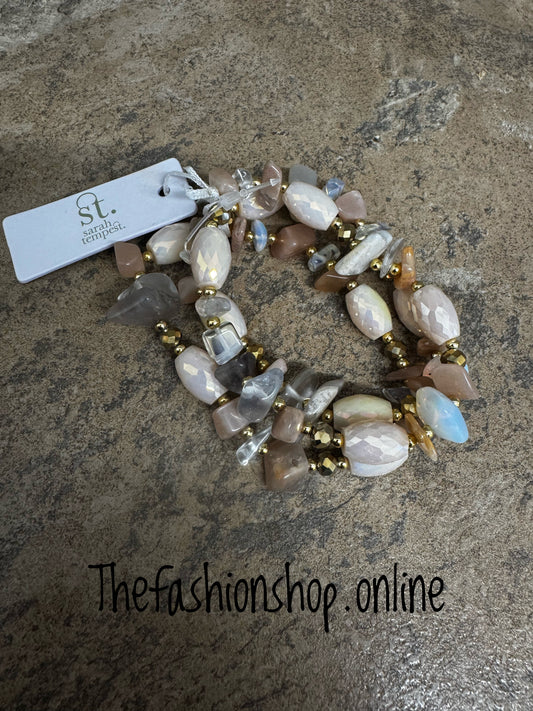 Sarah Tempest pink mix beaded bracelet