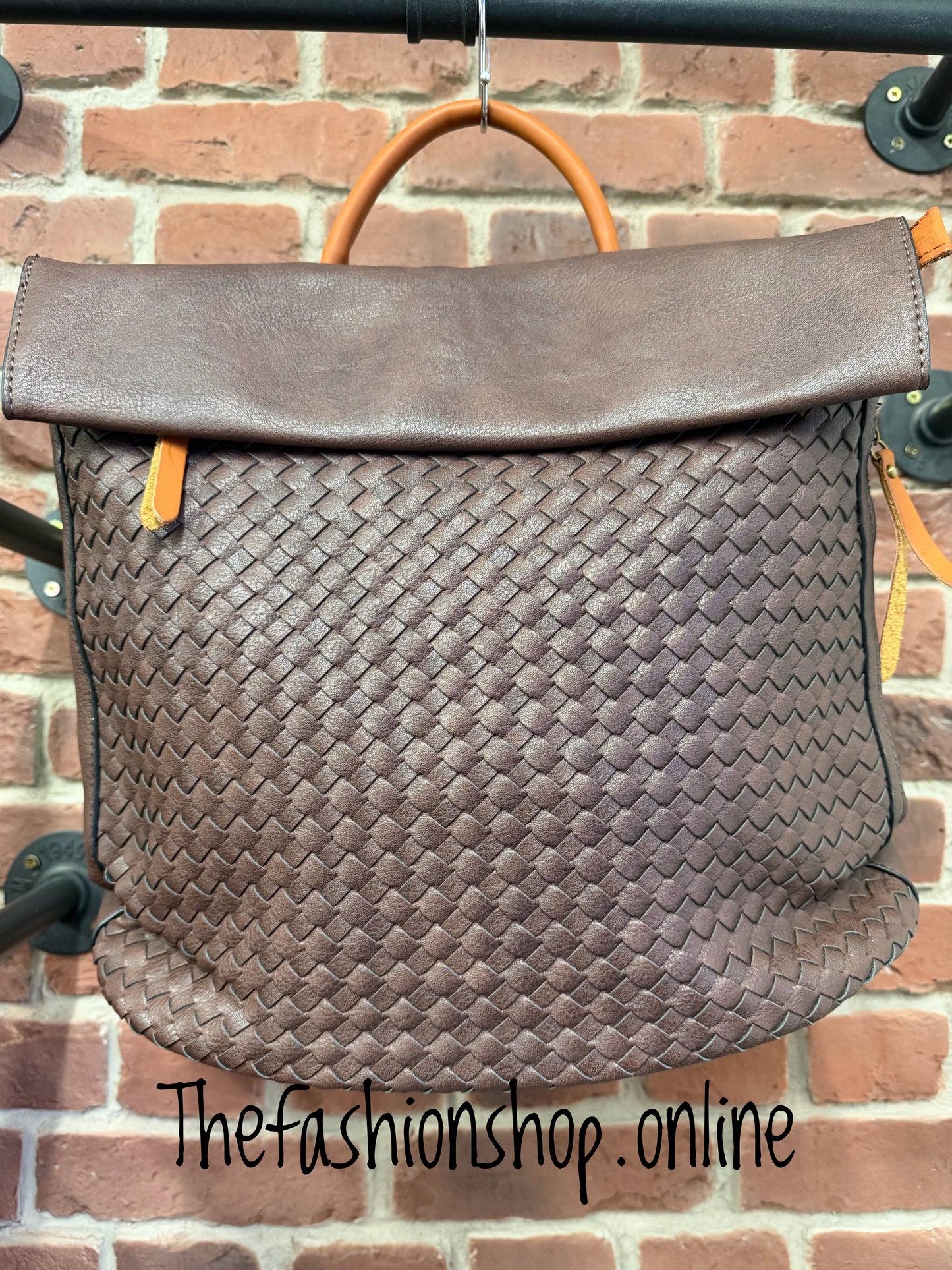 Harper Coffee Brown Woven Multi Bag