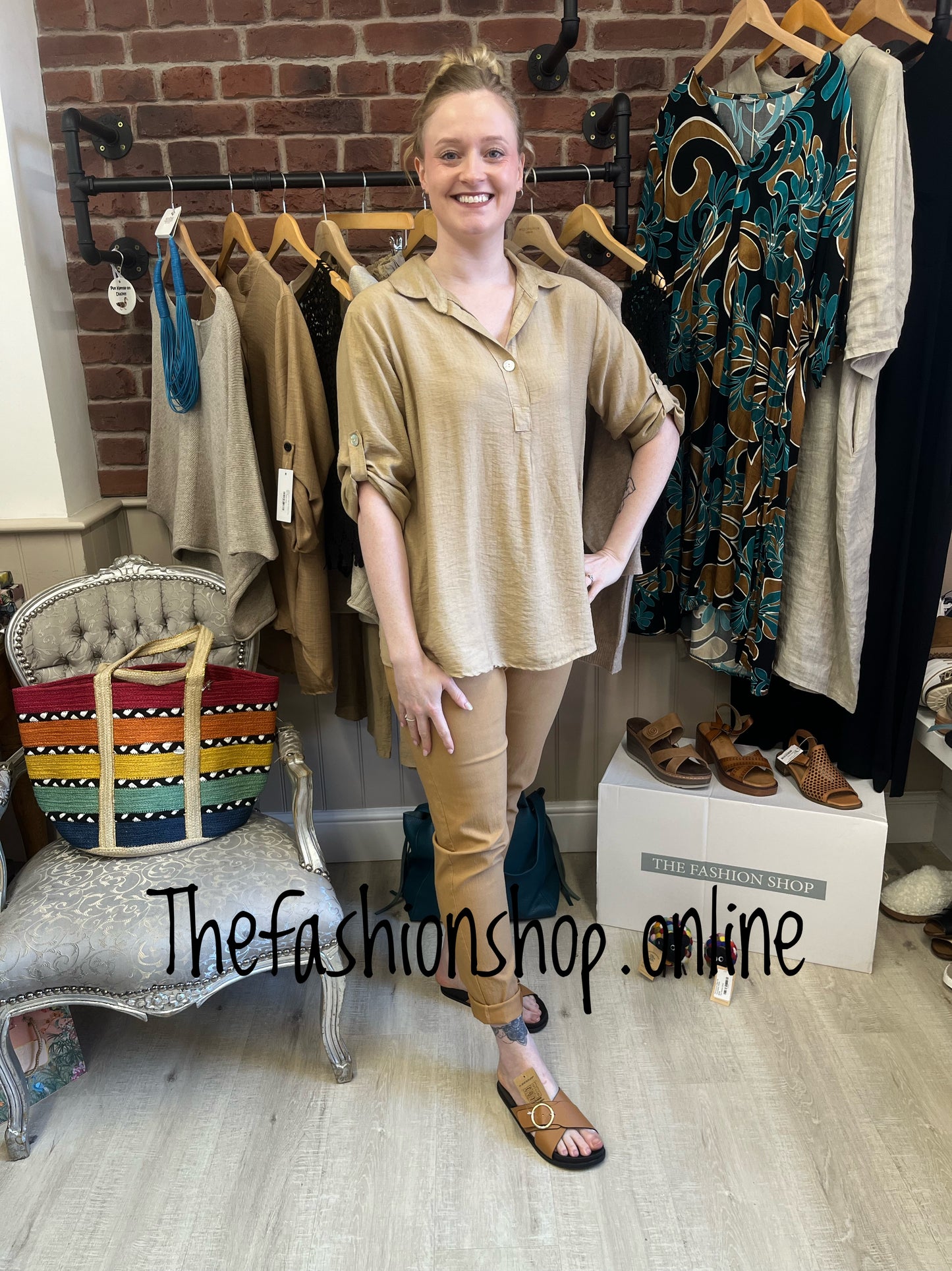 Heidi camel blouse 10-16