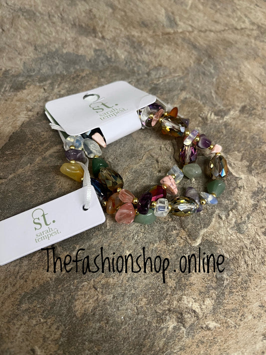 Sarah Tempest multi coloured beaded bracelets