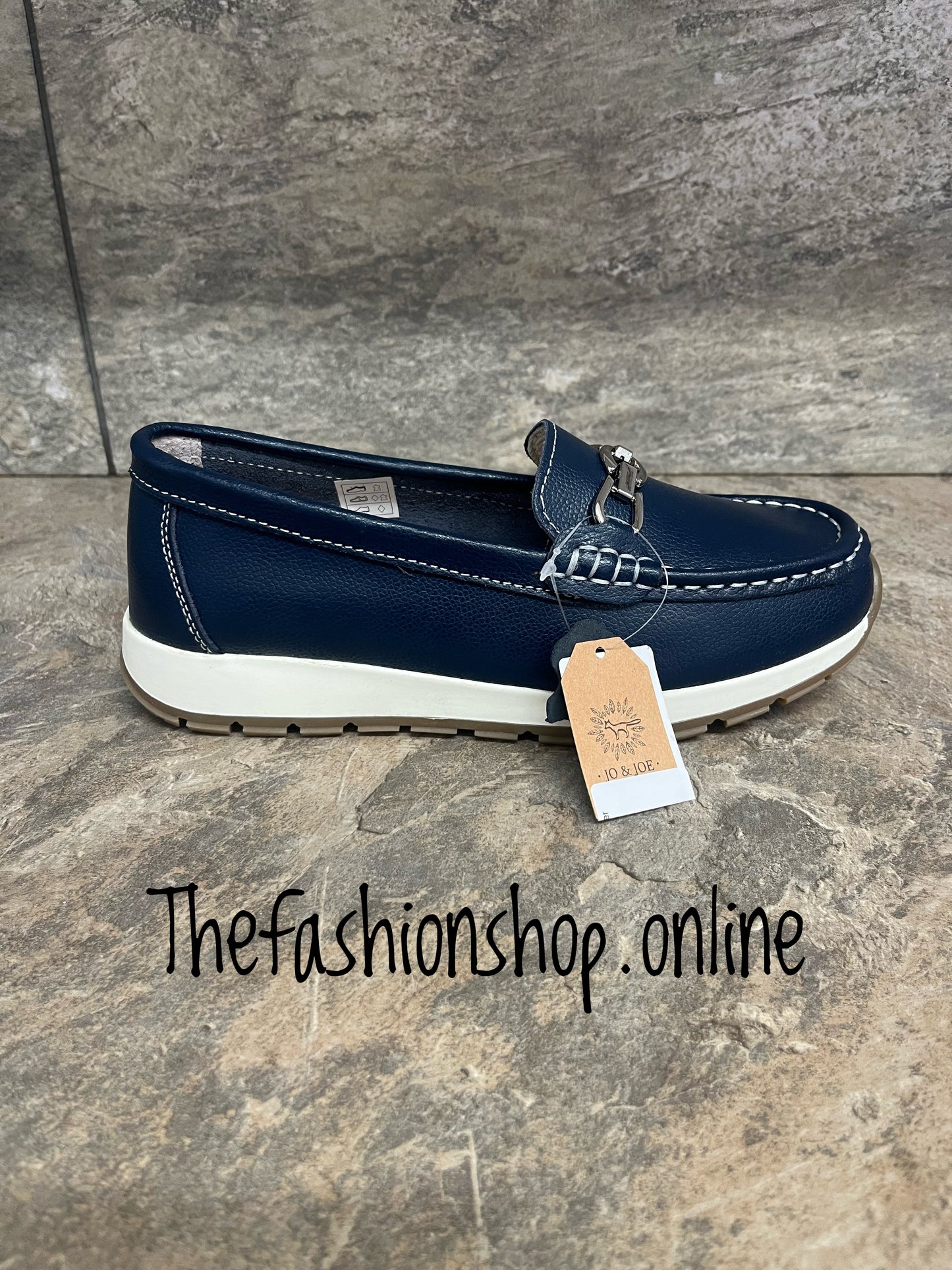 Jo & Joe dark blue leather loafer sizes 4-8 (37-41)