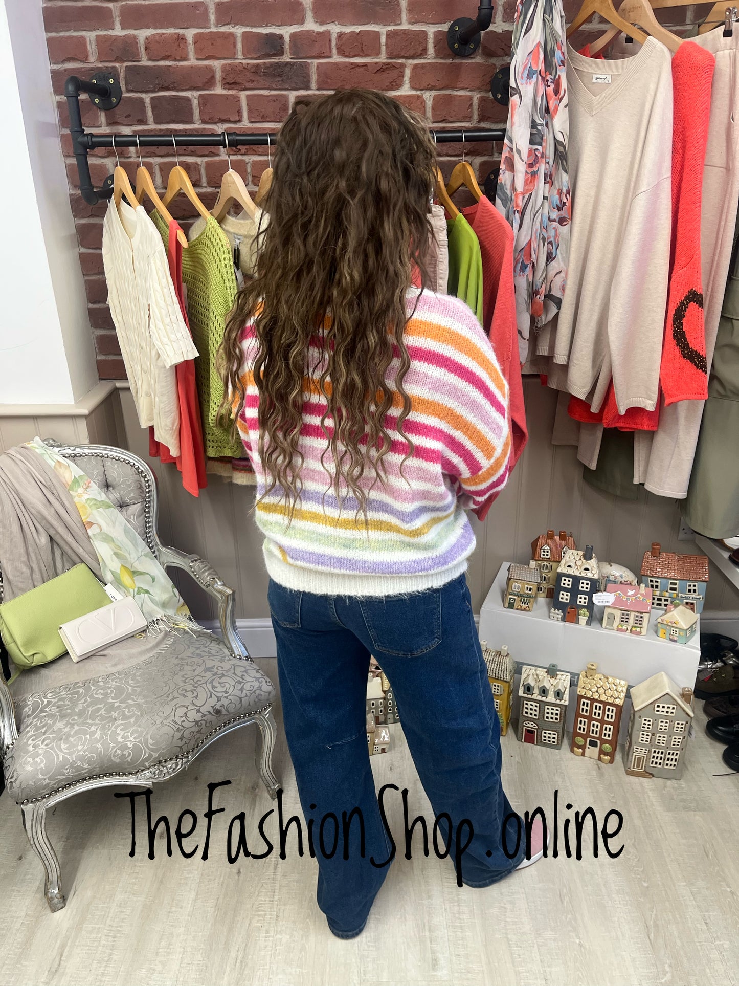 Anna wool mix striped jumper 8-12 and 14-18