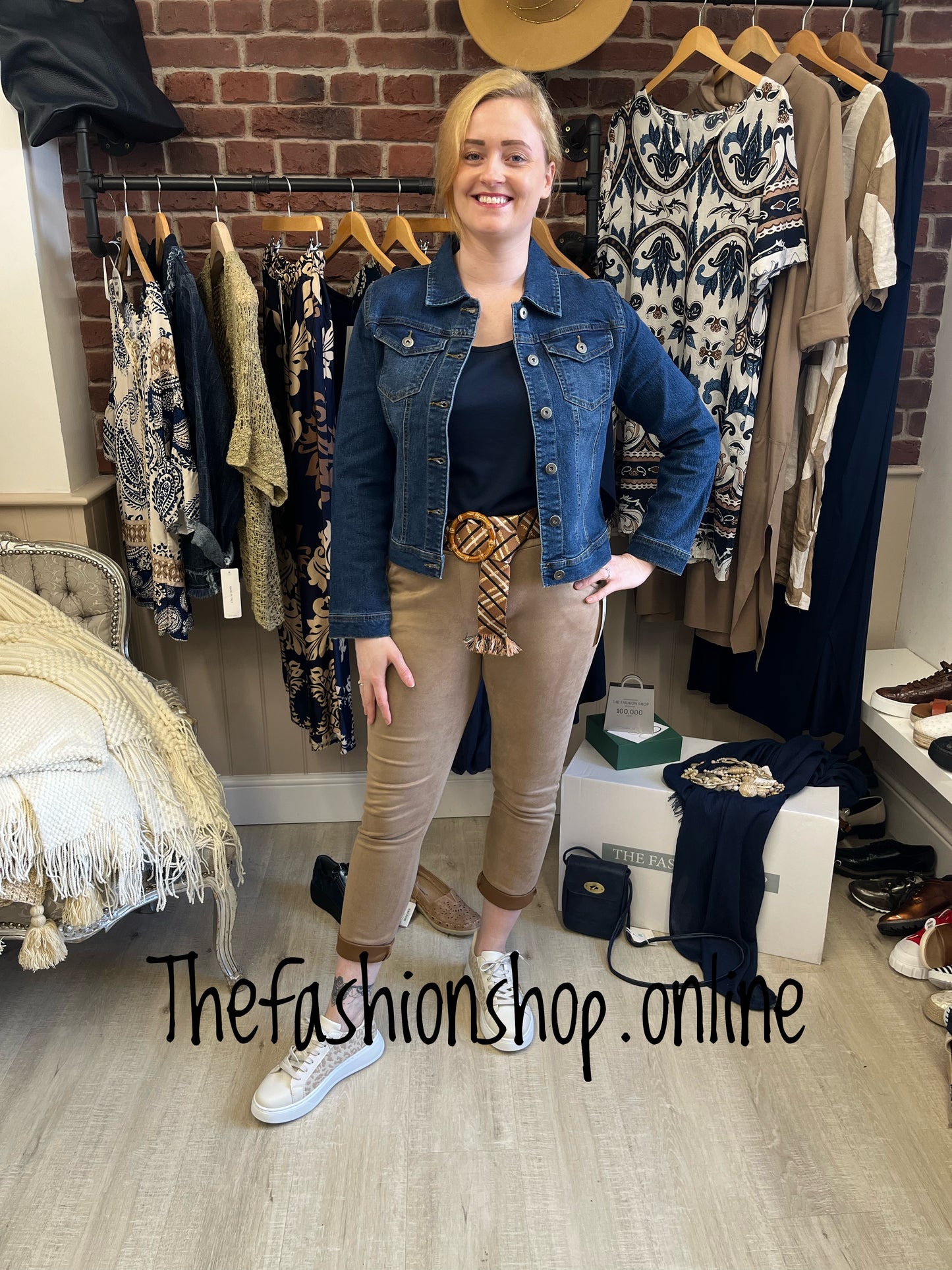 Kurt Muller dark denim cotton jacket sizes 8-20
