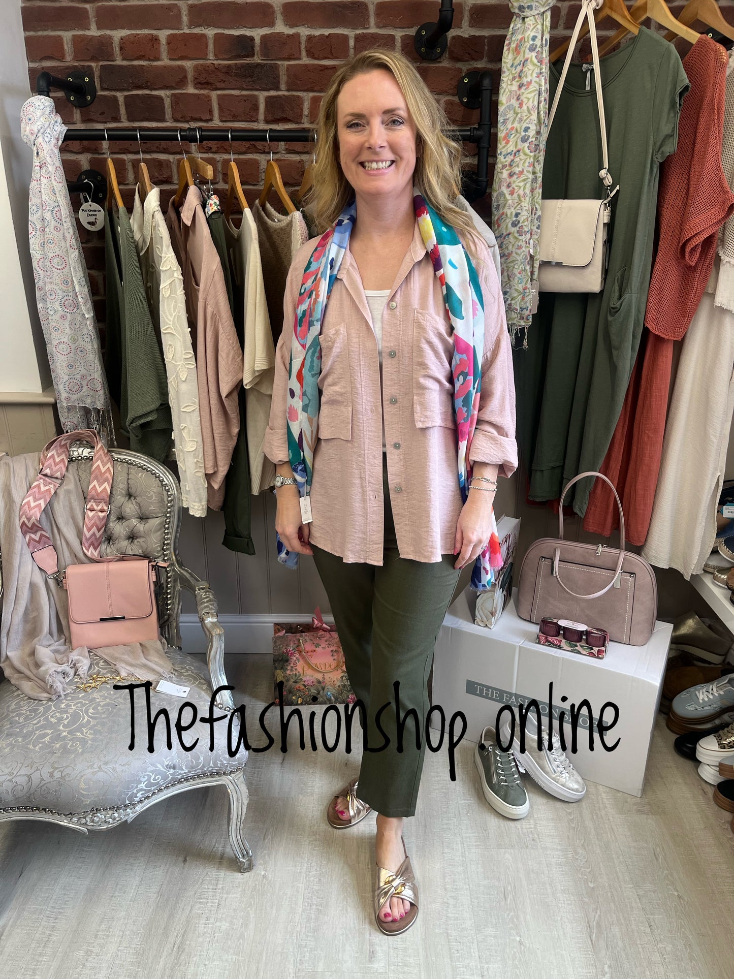 Renee pink pocket shirt 12-16