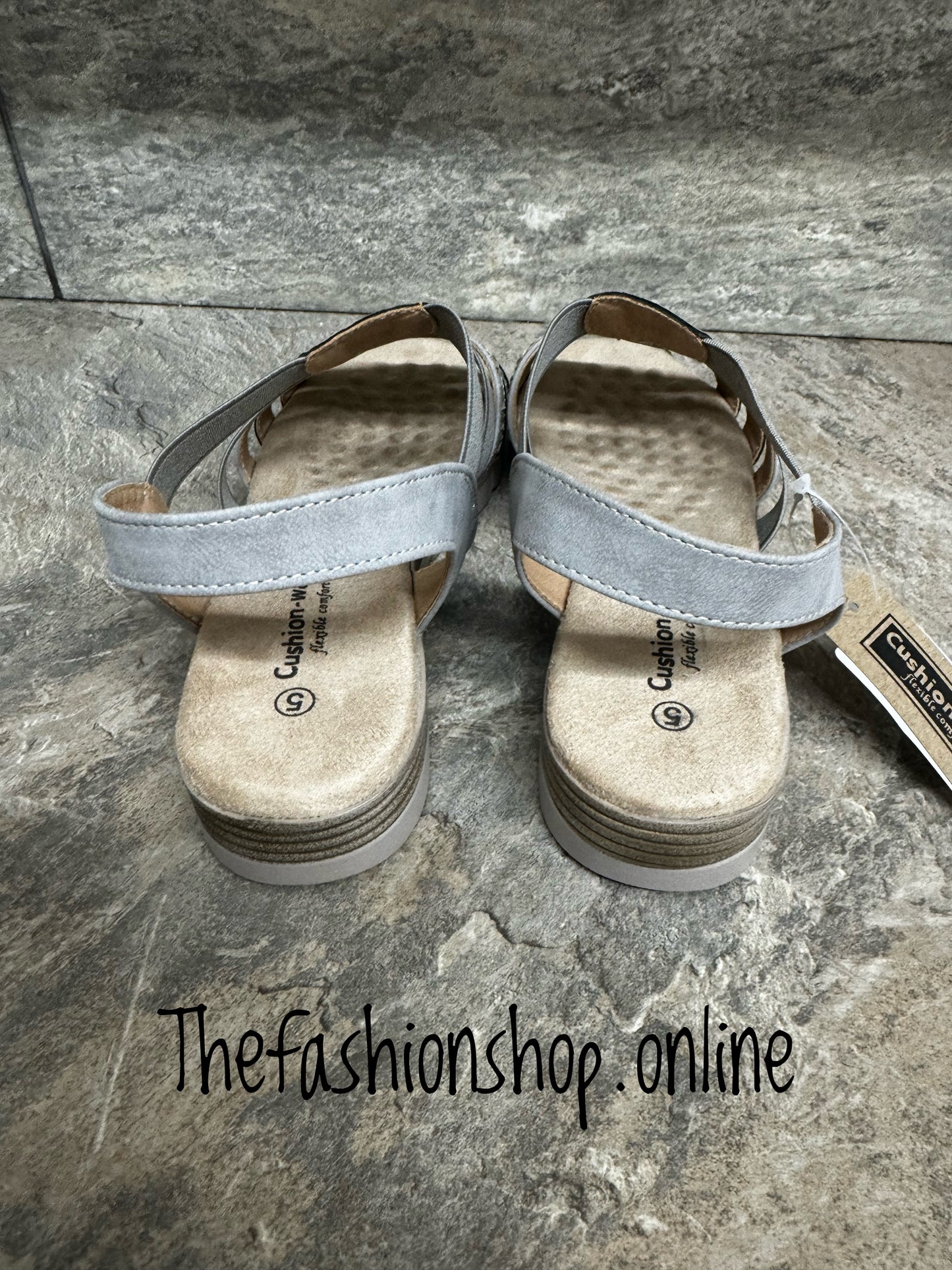 Cushion-walk Lottie grey wide fit sandal sizes 4-8