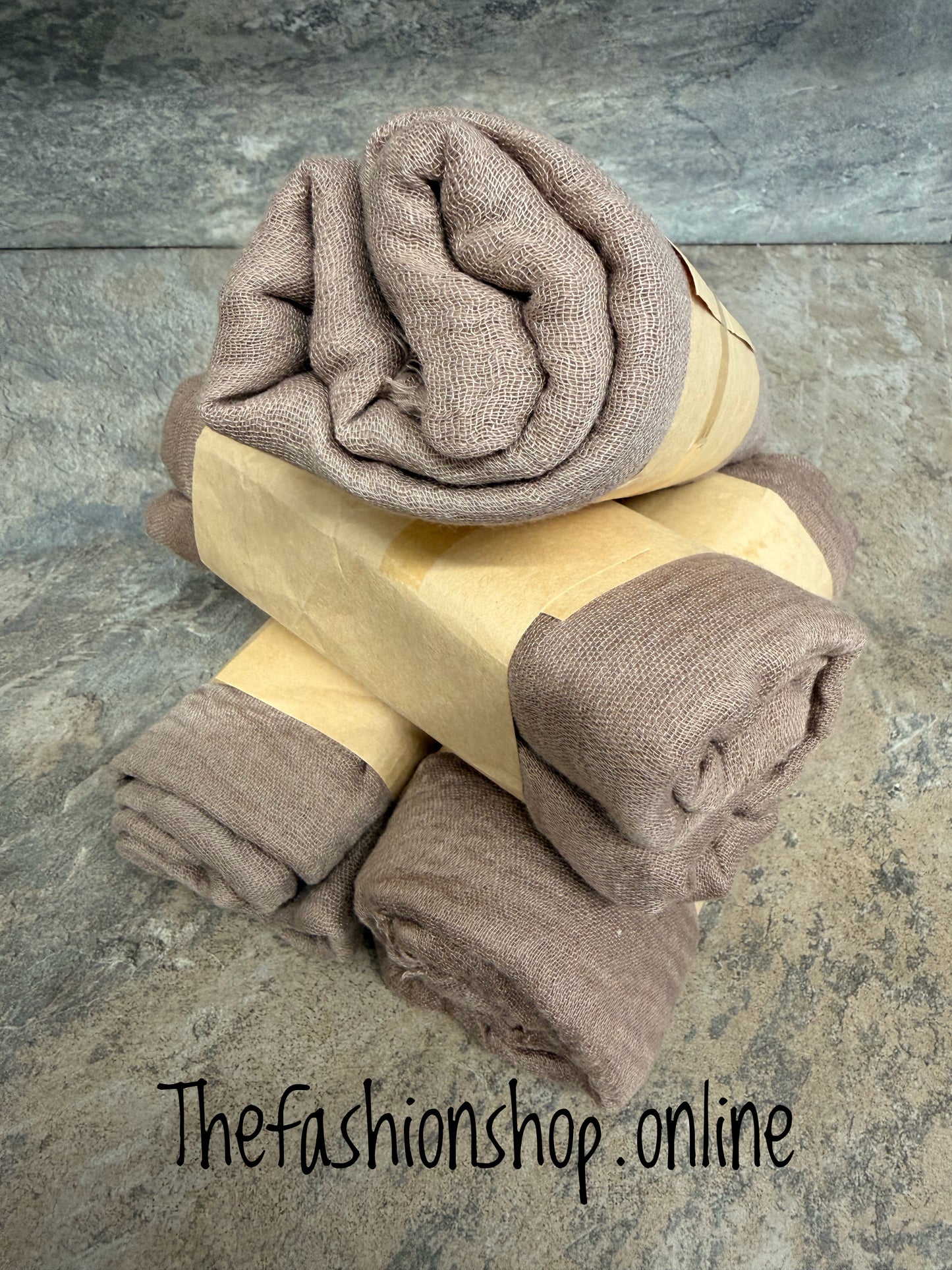 Coffee fine waffle scarf