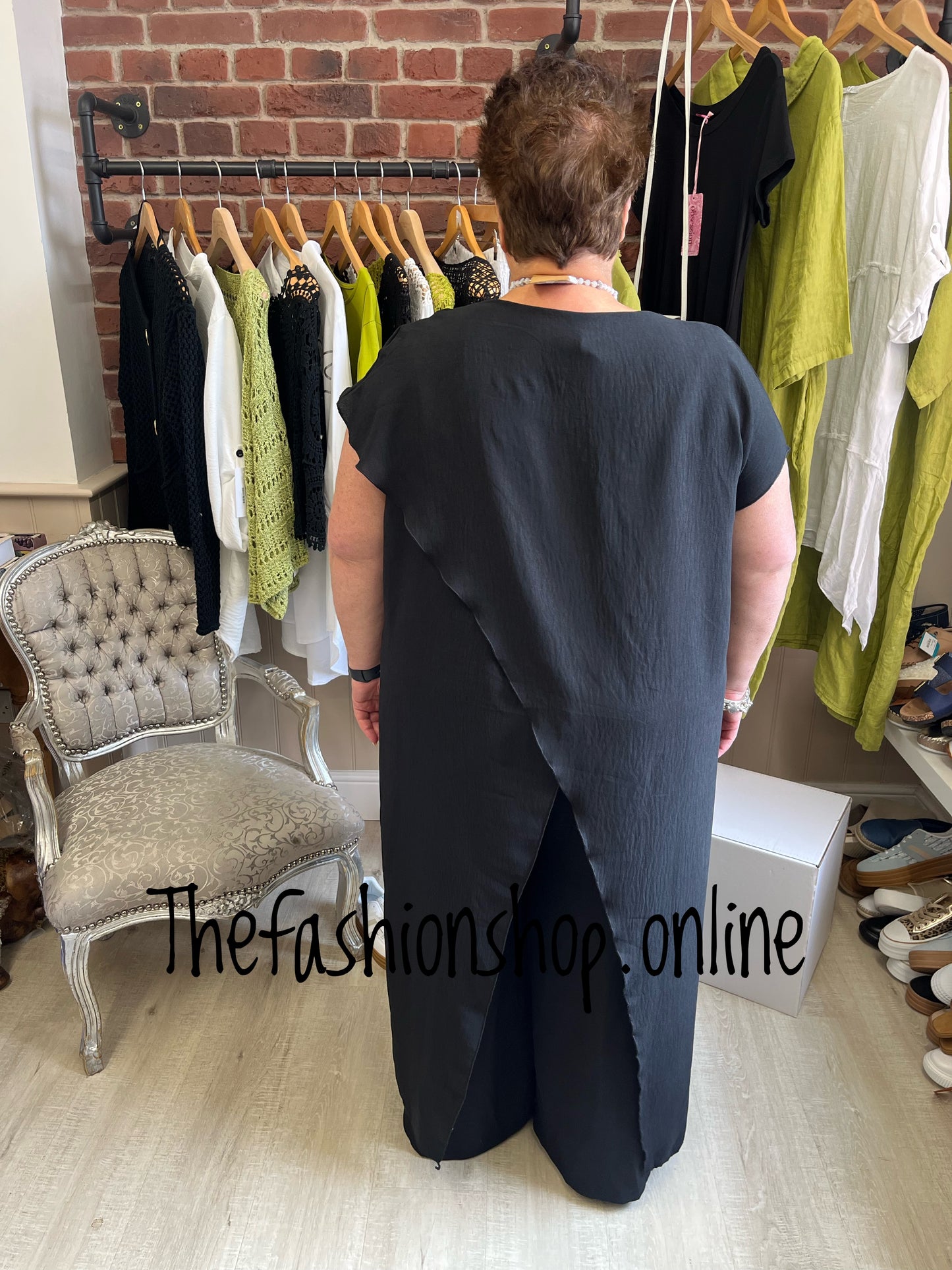 Zara black drape trouser set 16-24