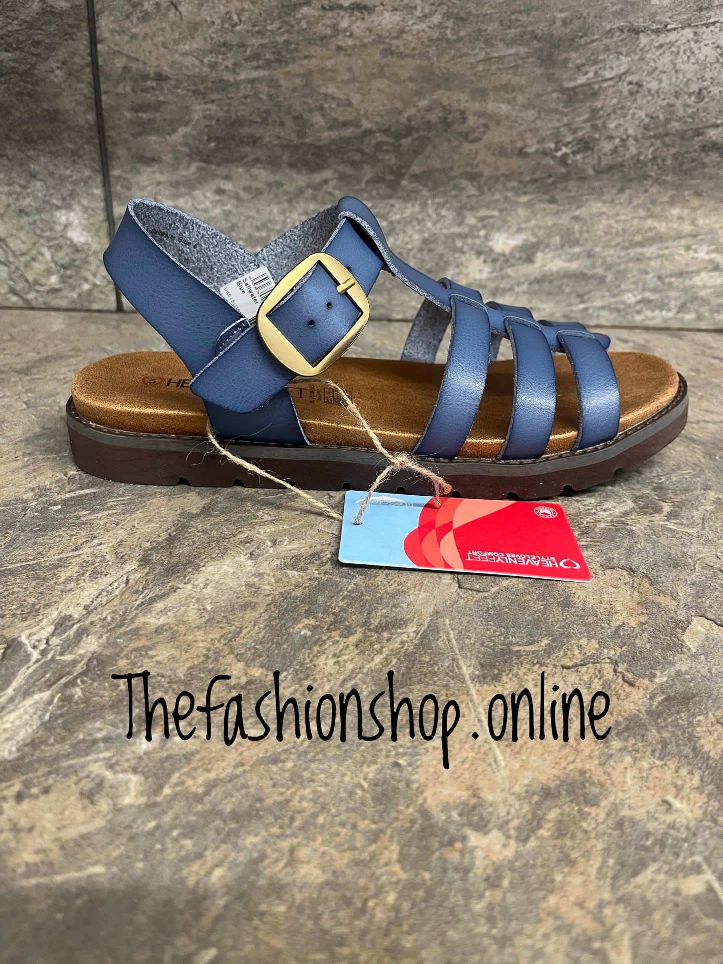Heavenly Feet blue Saltwater sandals sizes 4-8 (37-41)