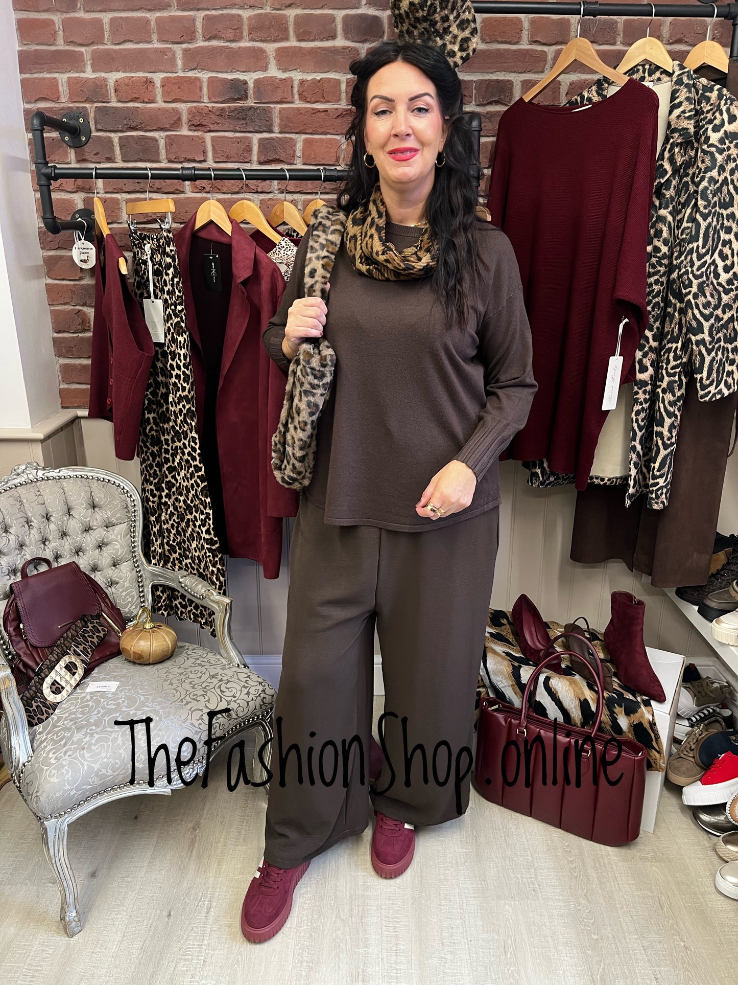 Emily brown wool mix jumper 10-16