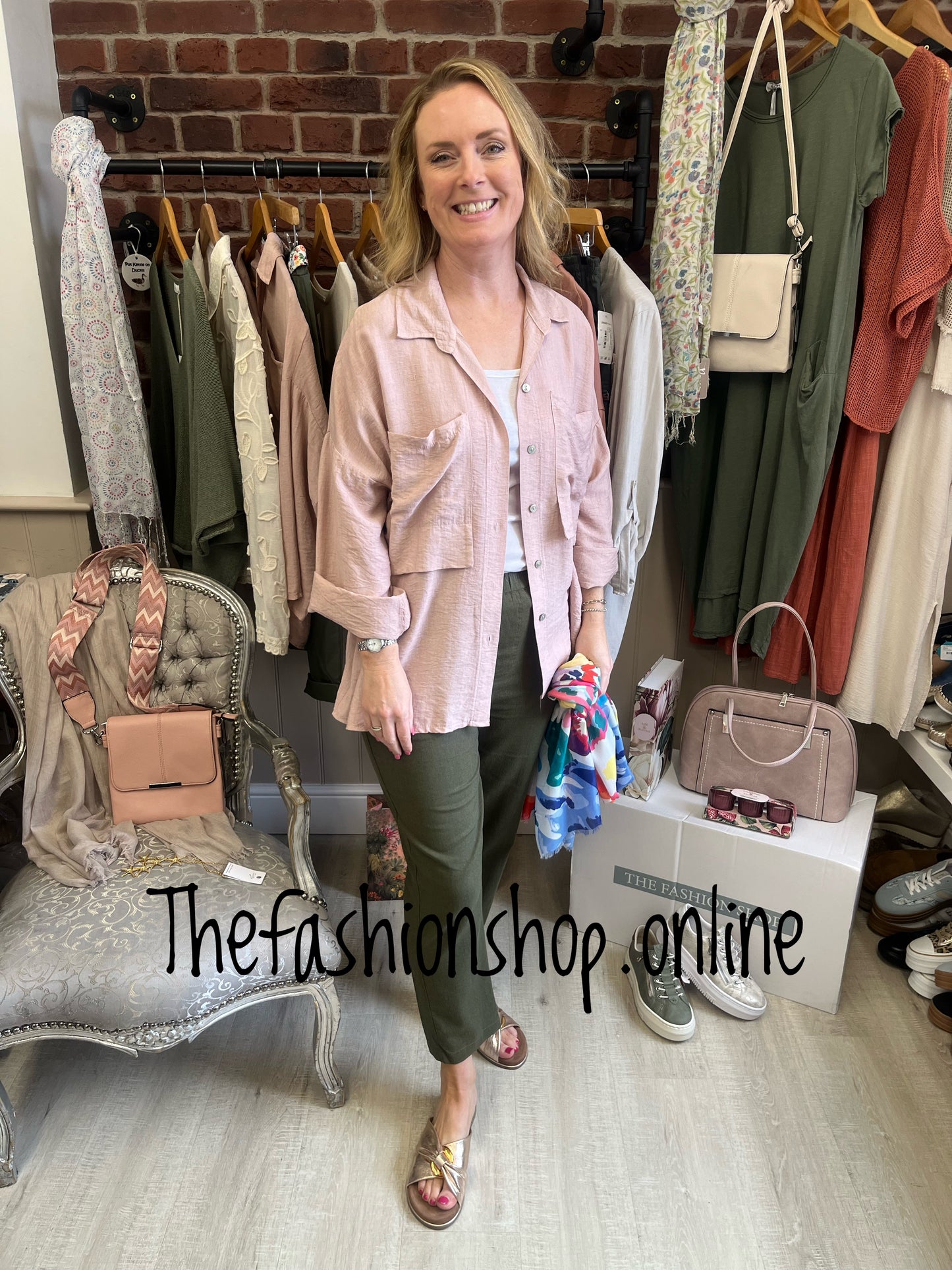 Renee pink pocket shirt 12-16