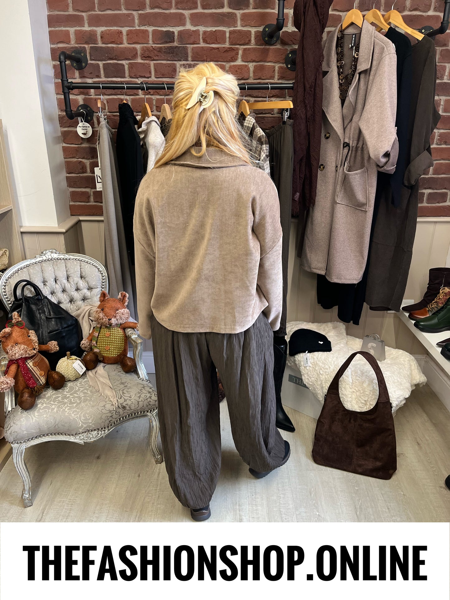 Willow mocha faux suede jacket 8-16
