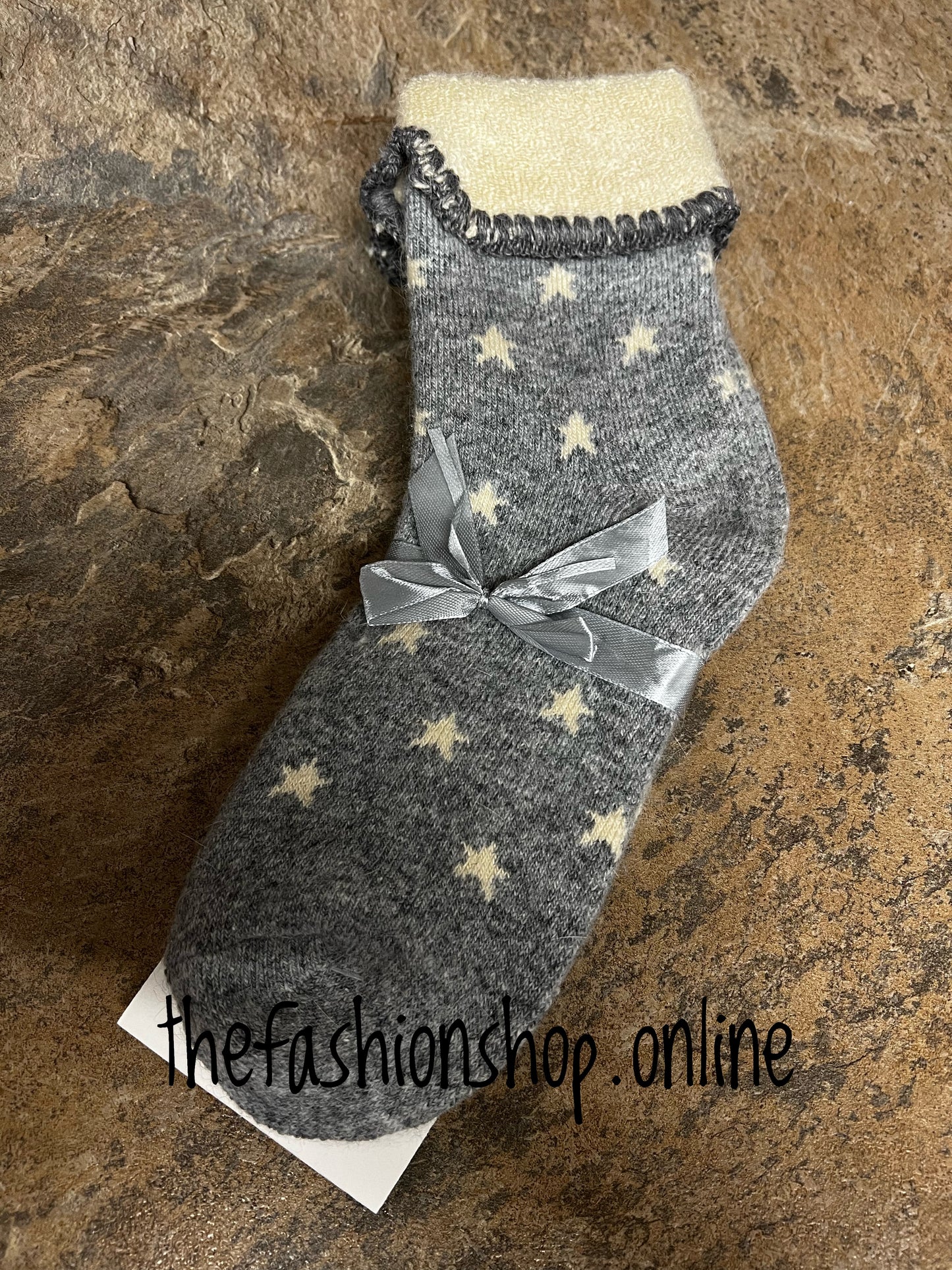 Wool mix star socks sizes 3-7