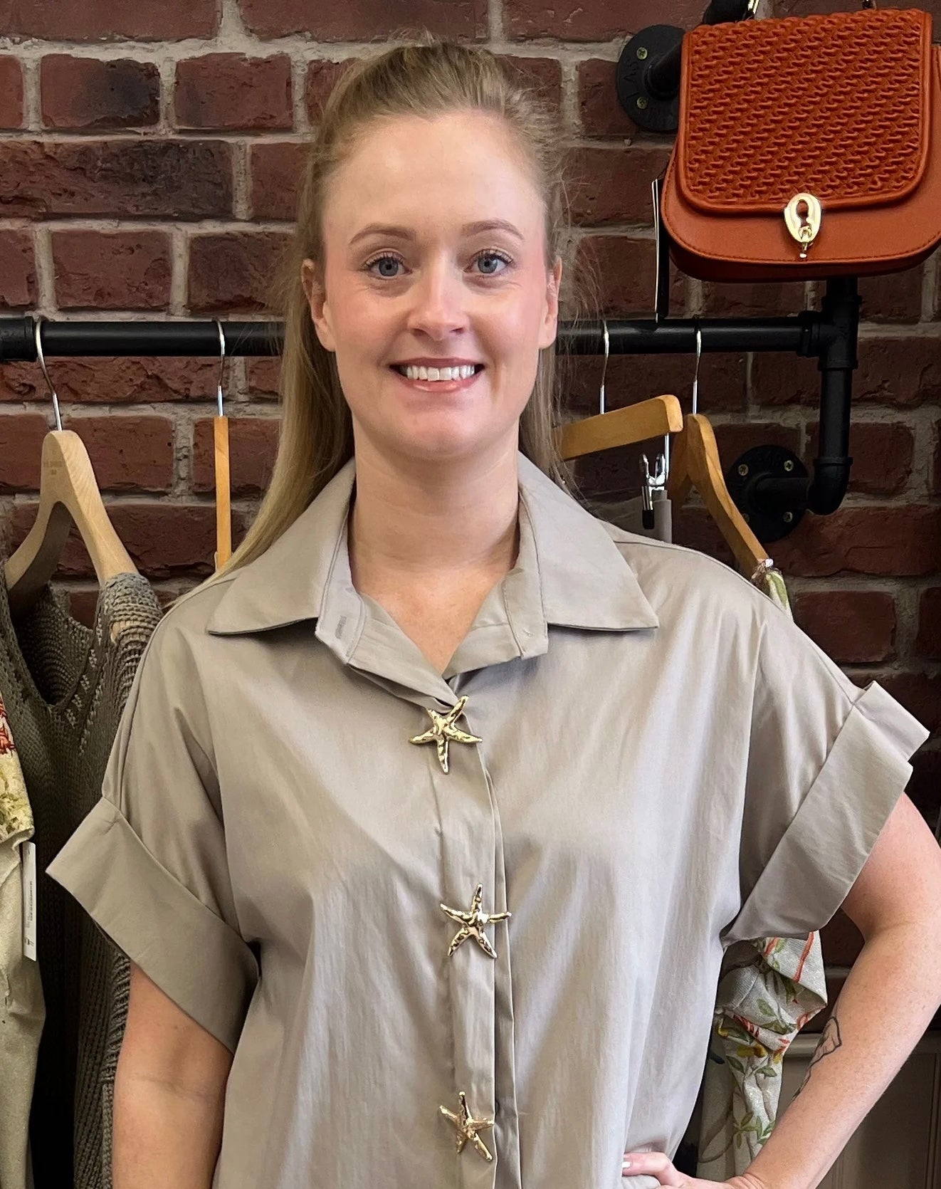Ariel mocha starfish shirt 10-16