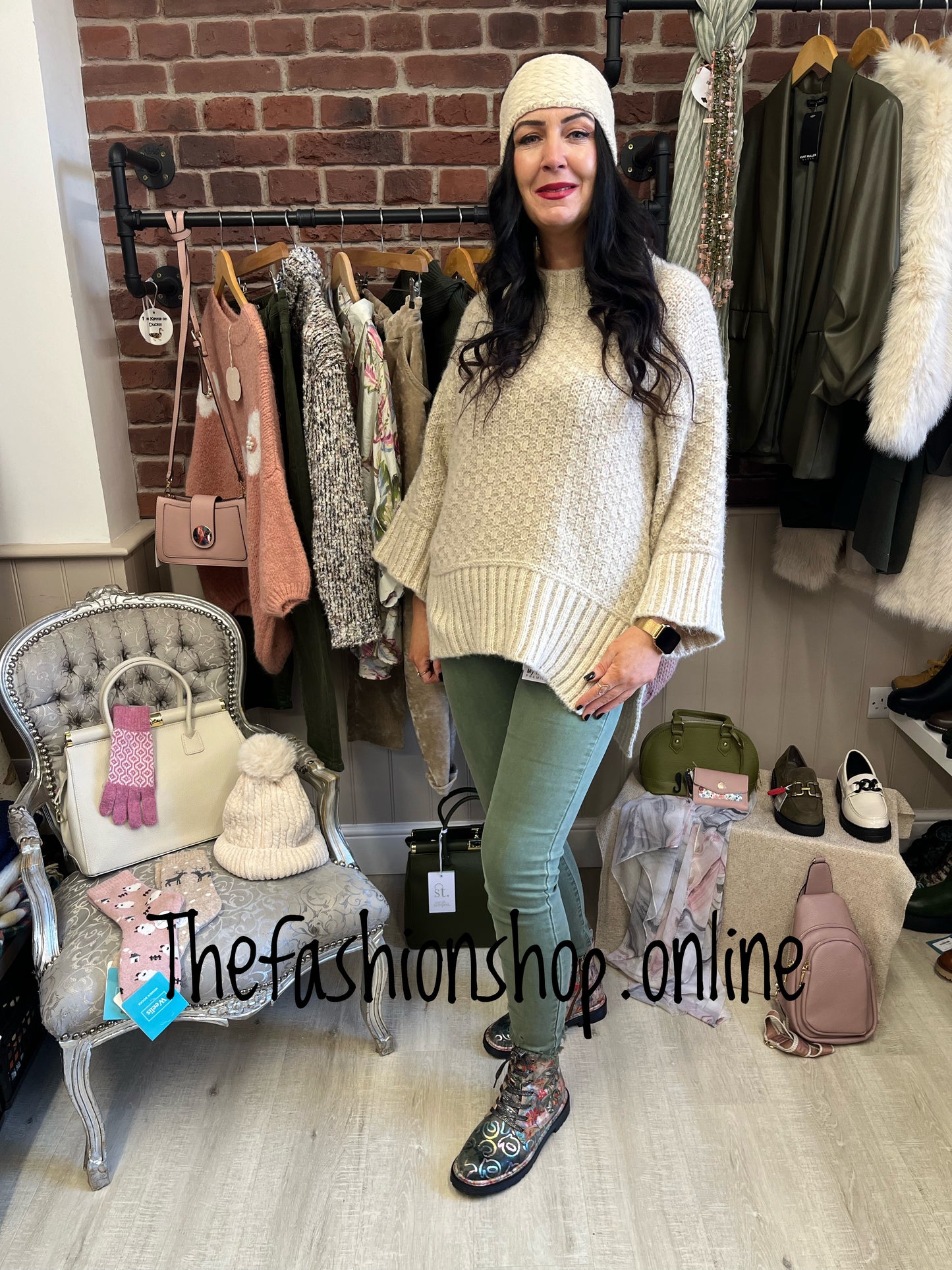 Zara beige chunky jumper 8-16