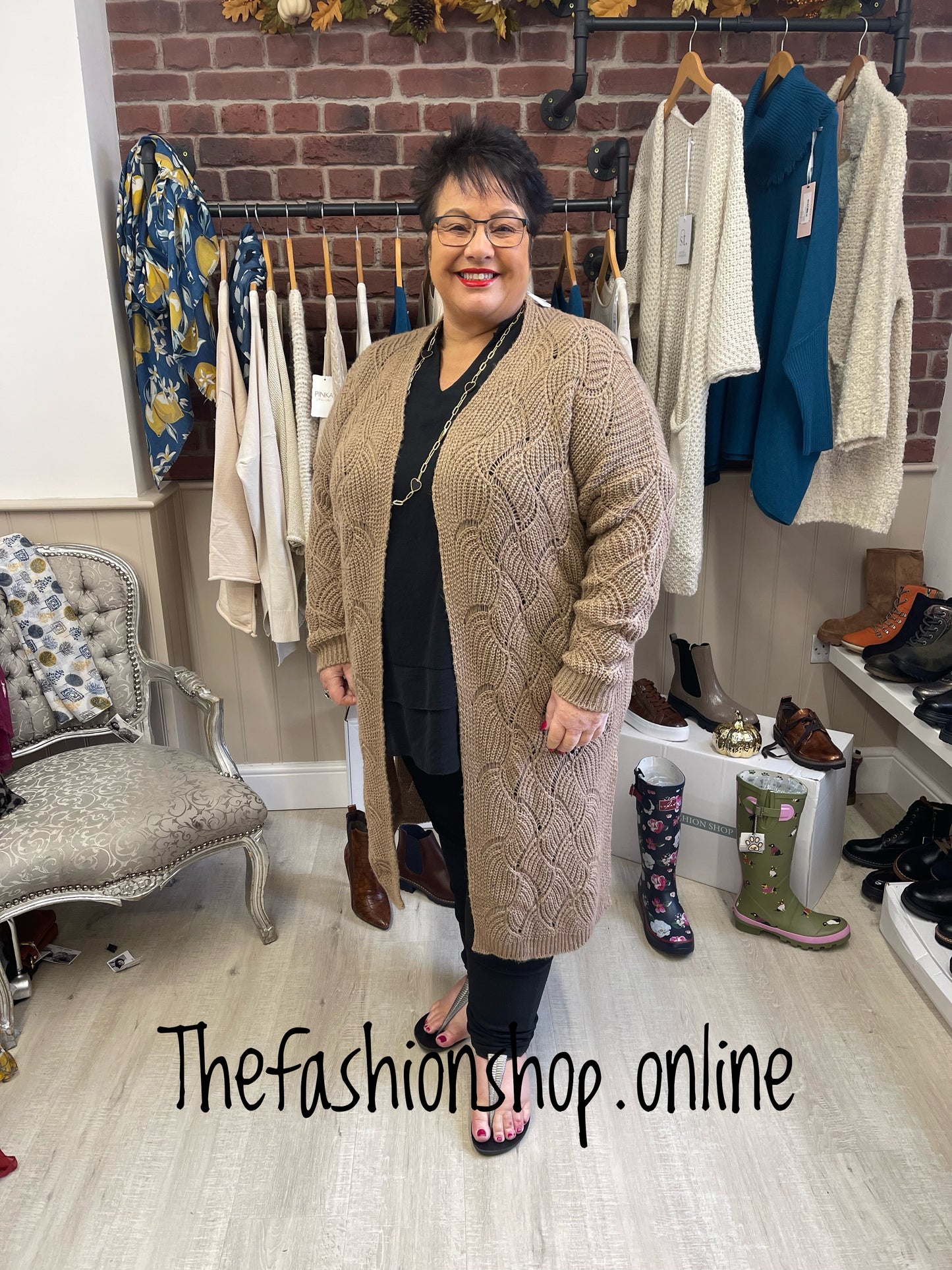 Camel longline cardigan 16 -26