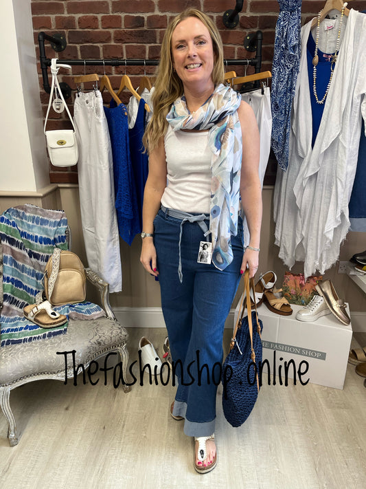 Lucia denim blue wide leg jeans 10-14