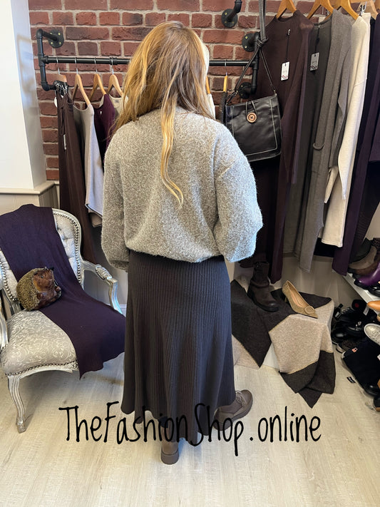 Carolyn mocha boucle bomber jacket 8-14