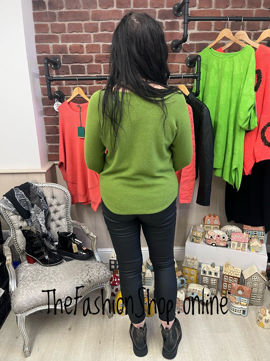 Dina green soft jumper 10-16