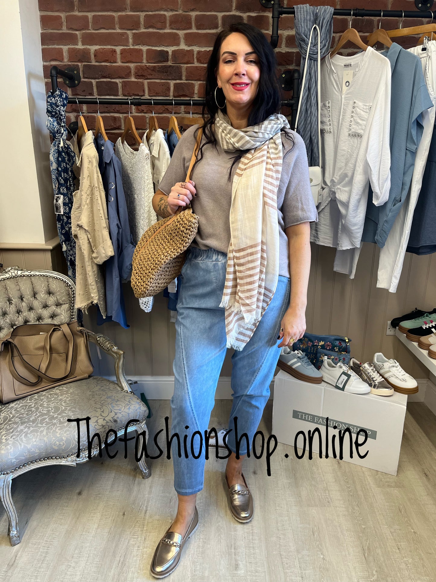 Frankie denim blue trousers 10-18