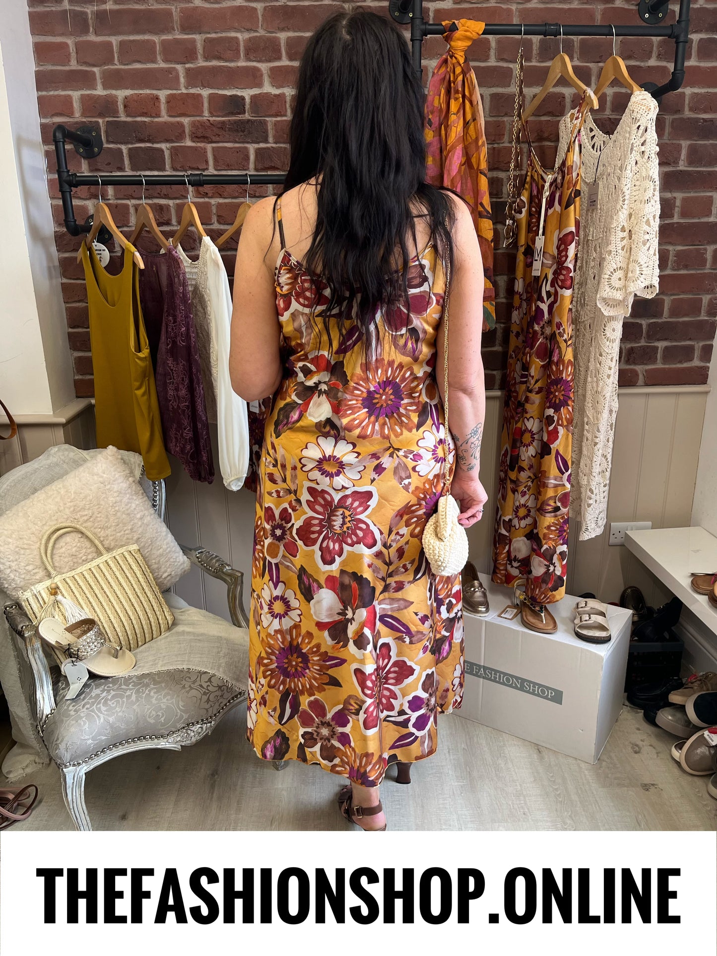 Macie bold flowers strappy dress 10-16
