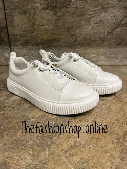 Heavenly Feet white petal litesole trainers sizes 4-8 (EU 37-42)