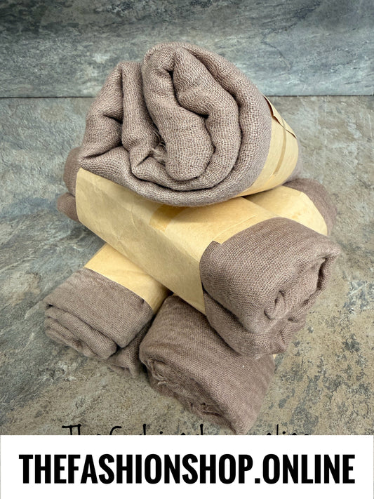 Coffee fine waffle scarf